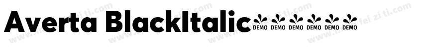 Averta BlackItalic字体转换